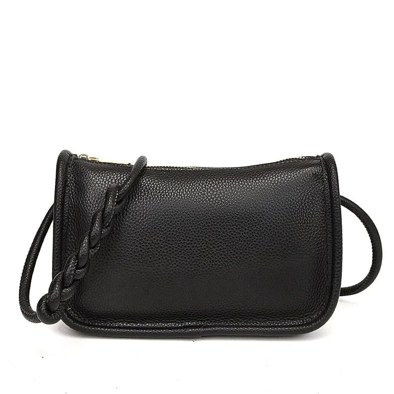 noir / 22CM 9CM 14CM sac cuir véritable