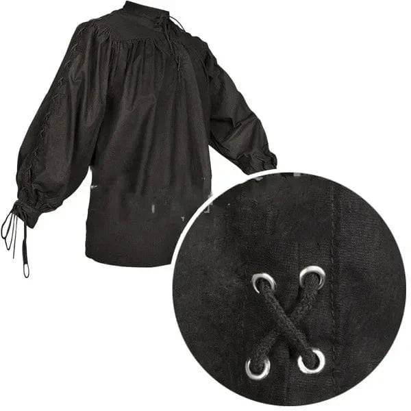 noir / 4XL chemise médieval