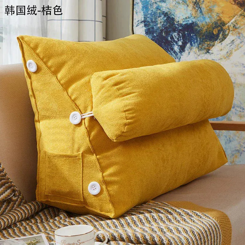 Orange / 45x25x50cm coussin de lecture triangulaire