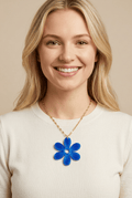 Pendentif Pendentif fleur bleue