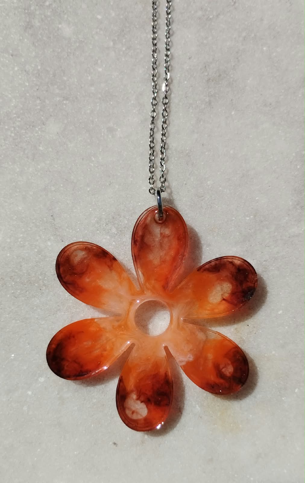 Pendentif Pendentif fleur orange