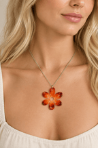 Pendentif Pendentif fleur orange
