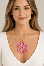 Pendentif Pendentif fleur rose