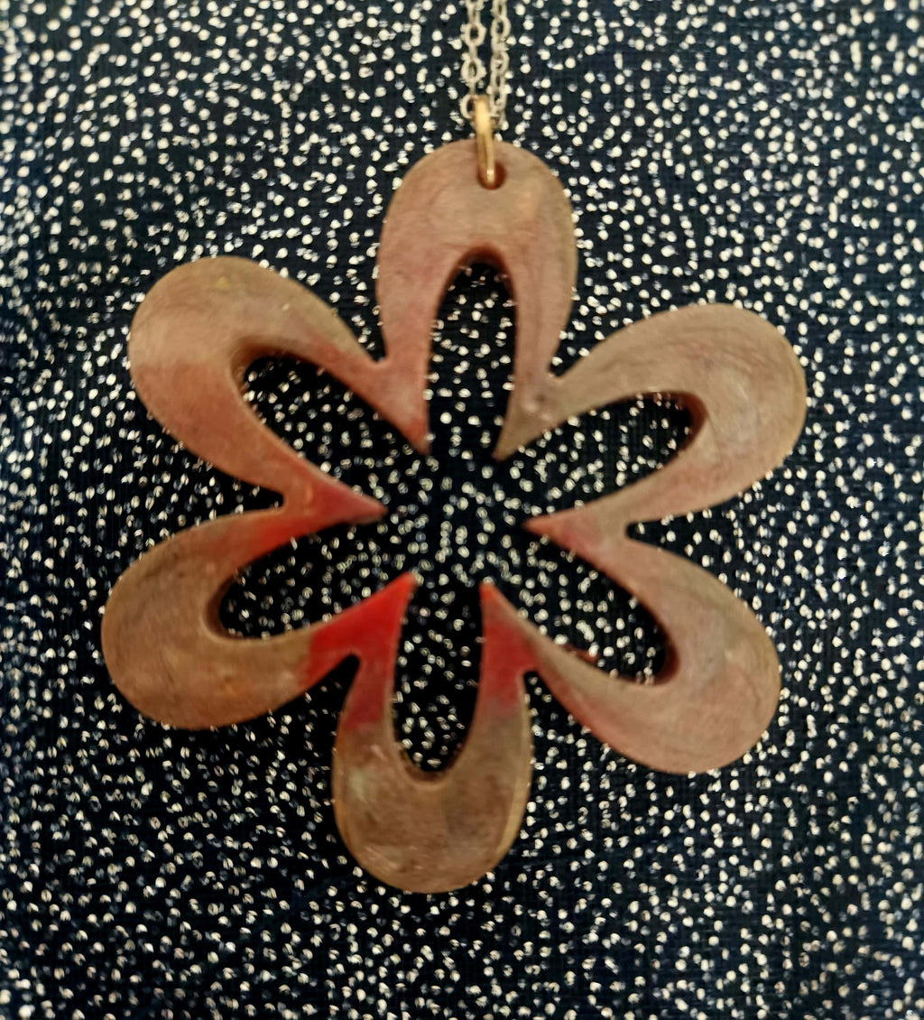 Pendentif Pendentif fleur rose pétales
