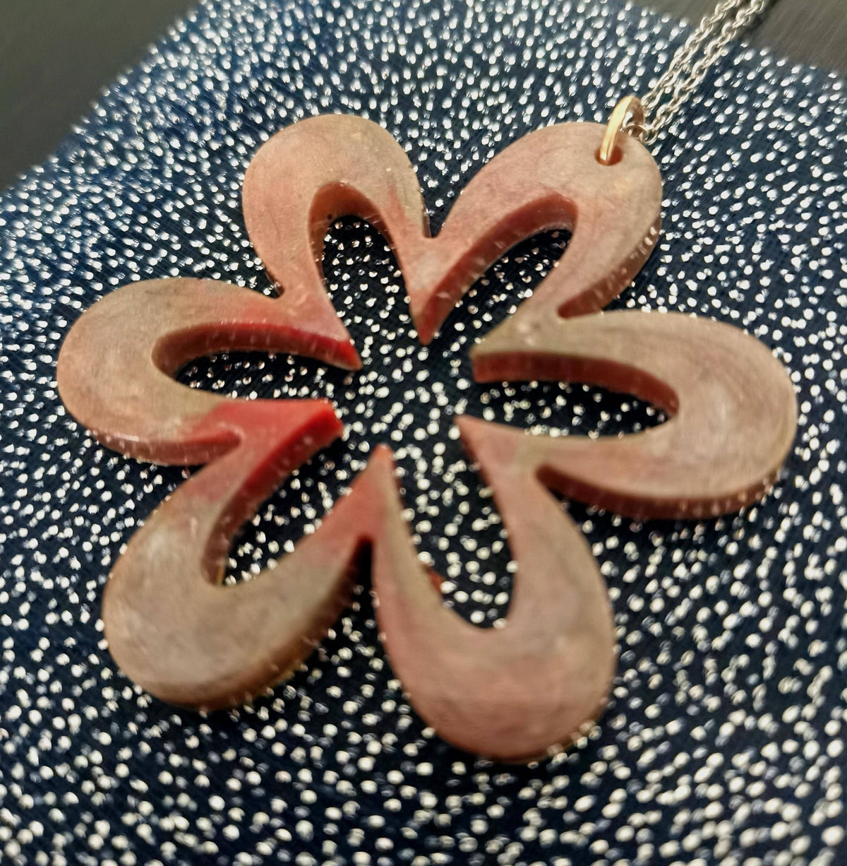 Pendentif Pendentif fleur rose pétales