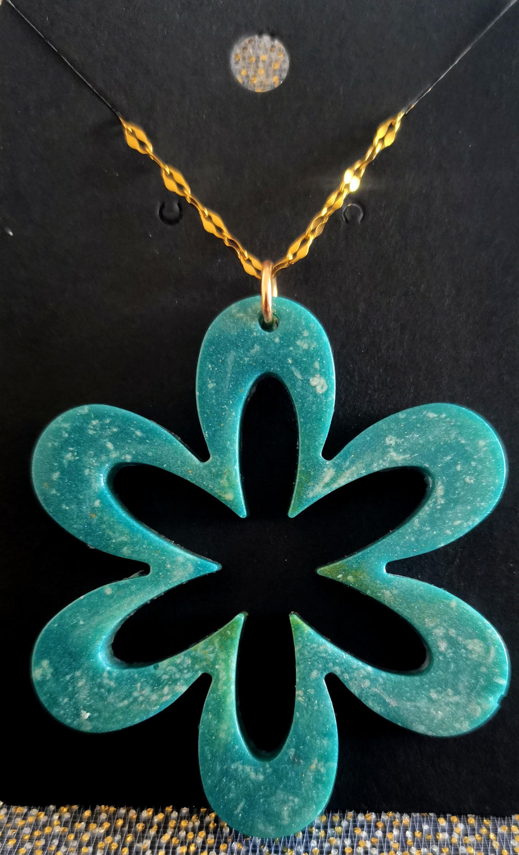 Pendentif Pendentif fleur turquoise