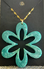 Pendentif Pendentif fleur turquoise