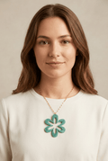 Pendentif Pendentif fleur turquoise
