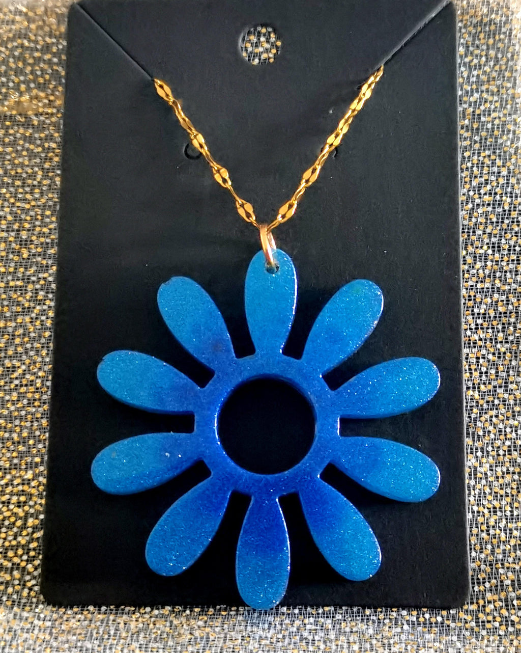 Pendentif Pendentif marguerite bleue