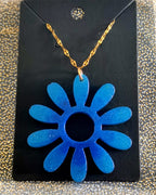 Pendentif Pendentif marguerite bleue