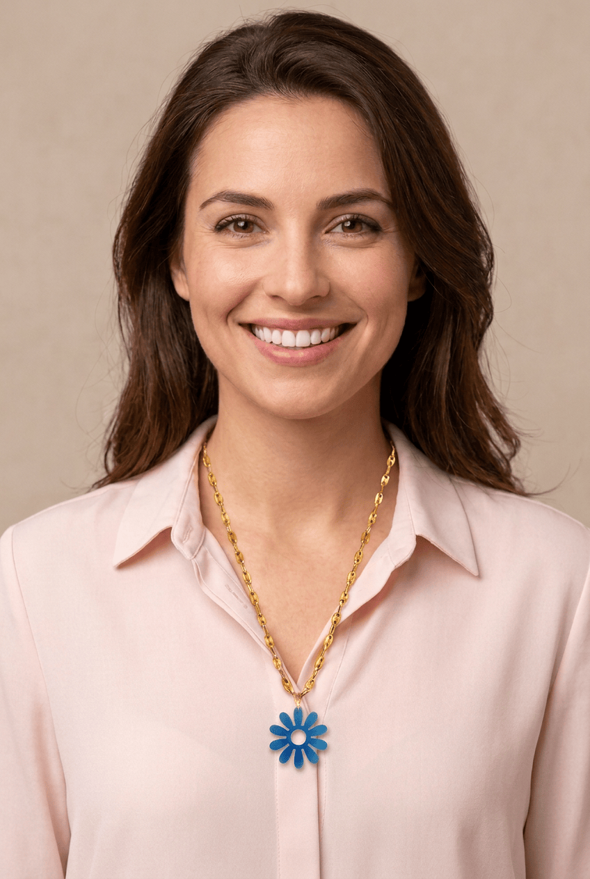 Pendentif Pendentif marguerite bleue
