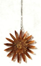 Pendentif Pendentif Soleil ambre pailleté