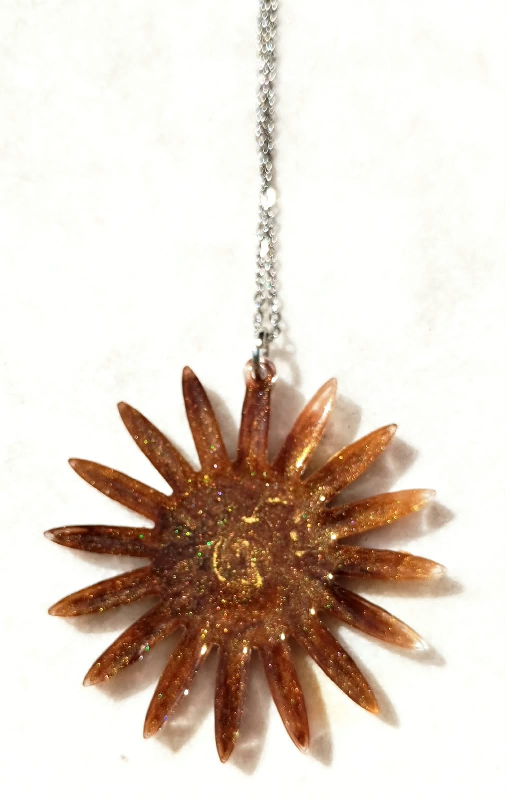 Pendentif Pendentif Soleil ambre pailleté