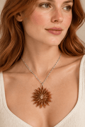 Pendentif Pendentif Soleil ambre pailleté