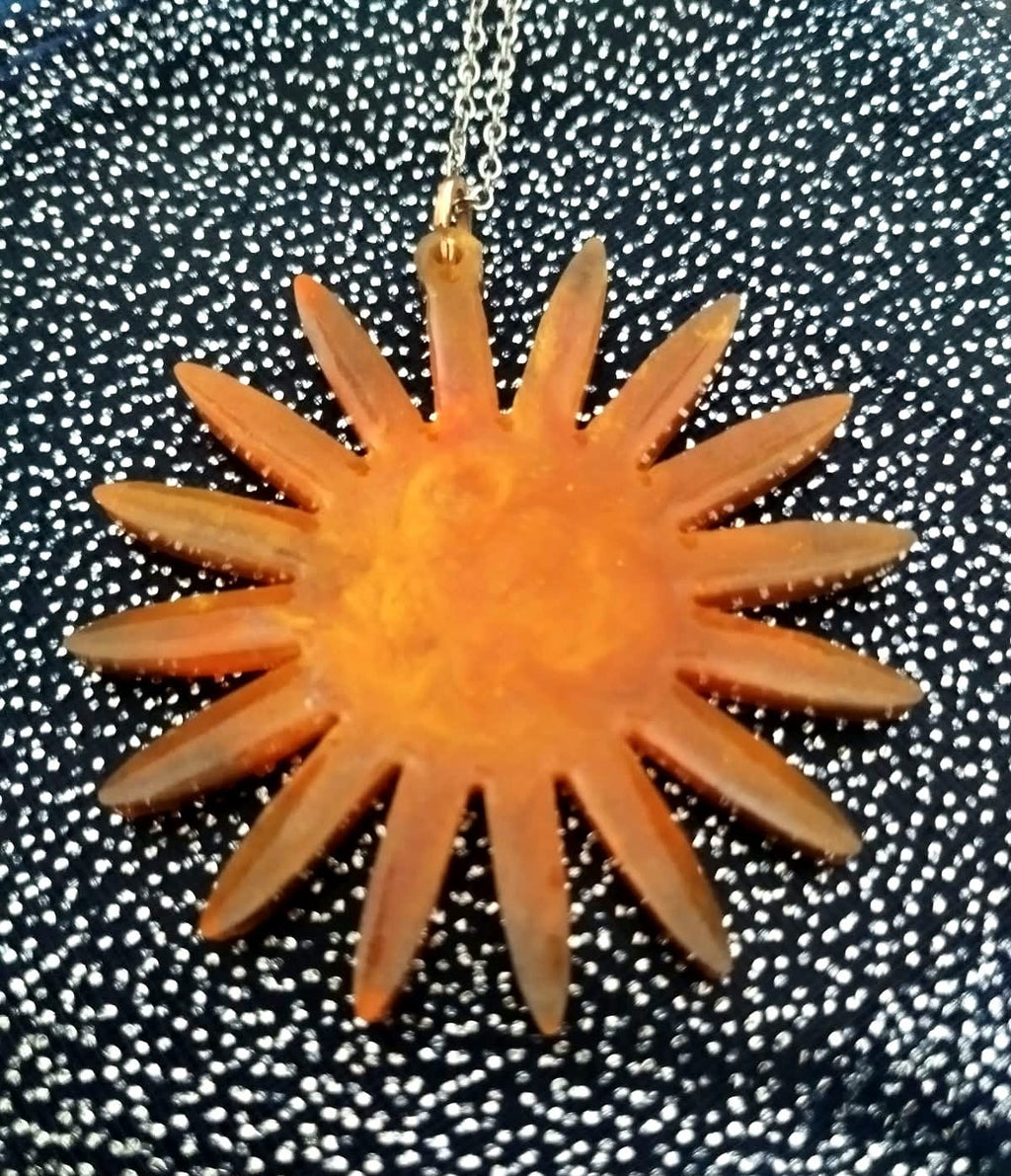Pendentif Pendentif soleil jaune et orange