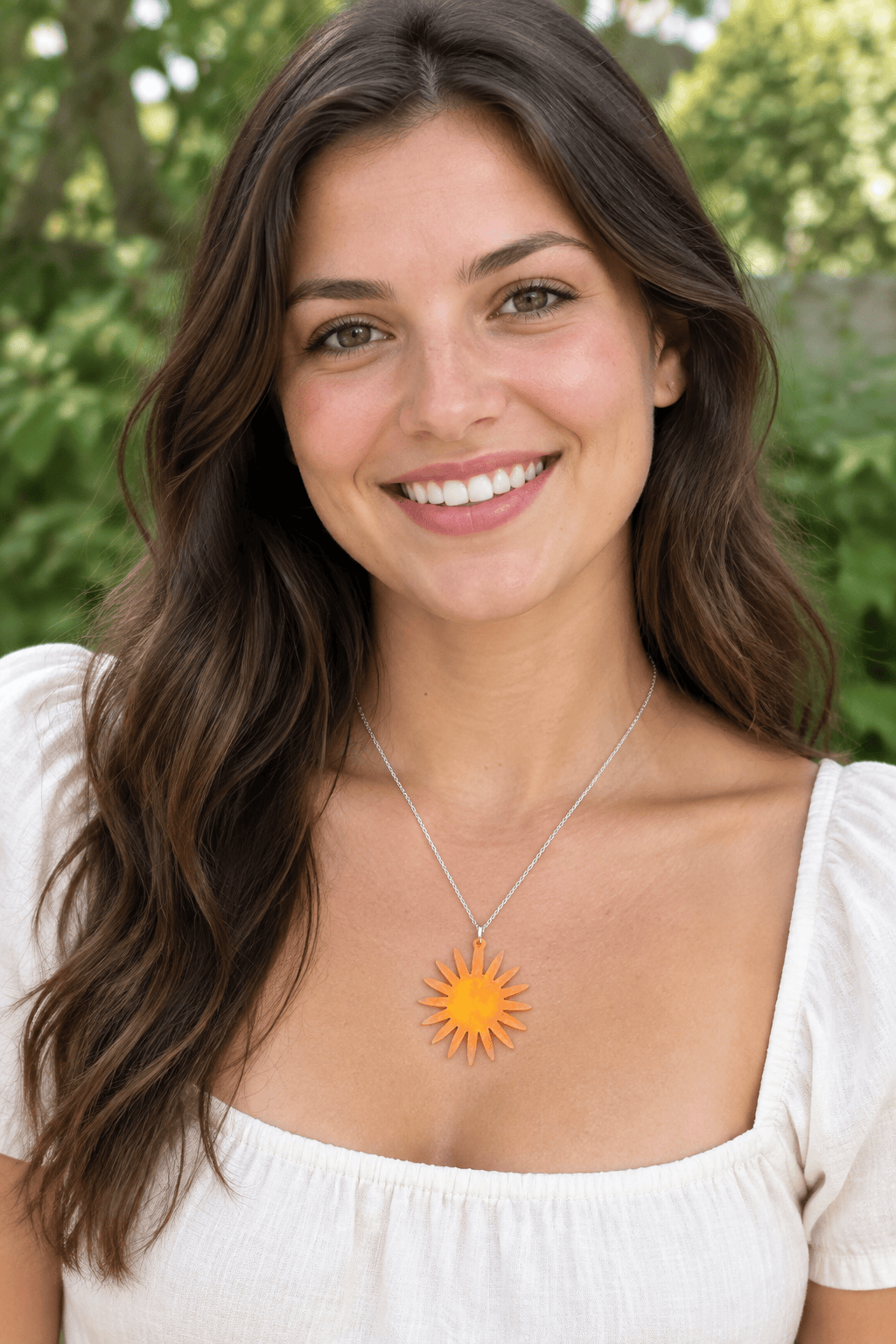 Pendentif Pendentif soleil jaune et orange