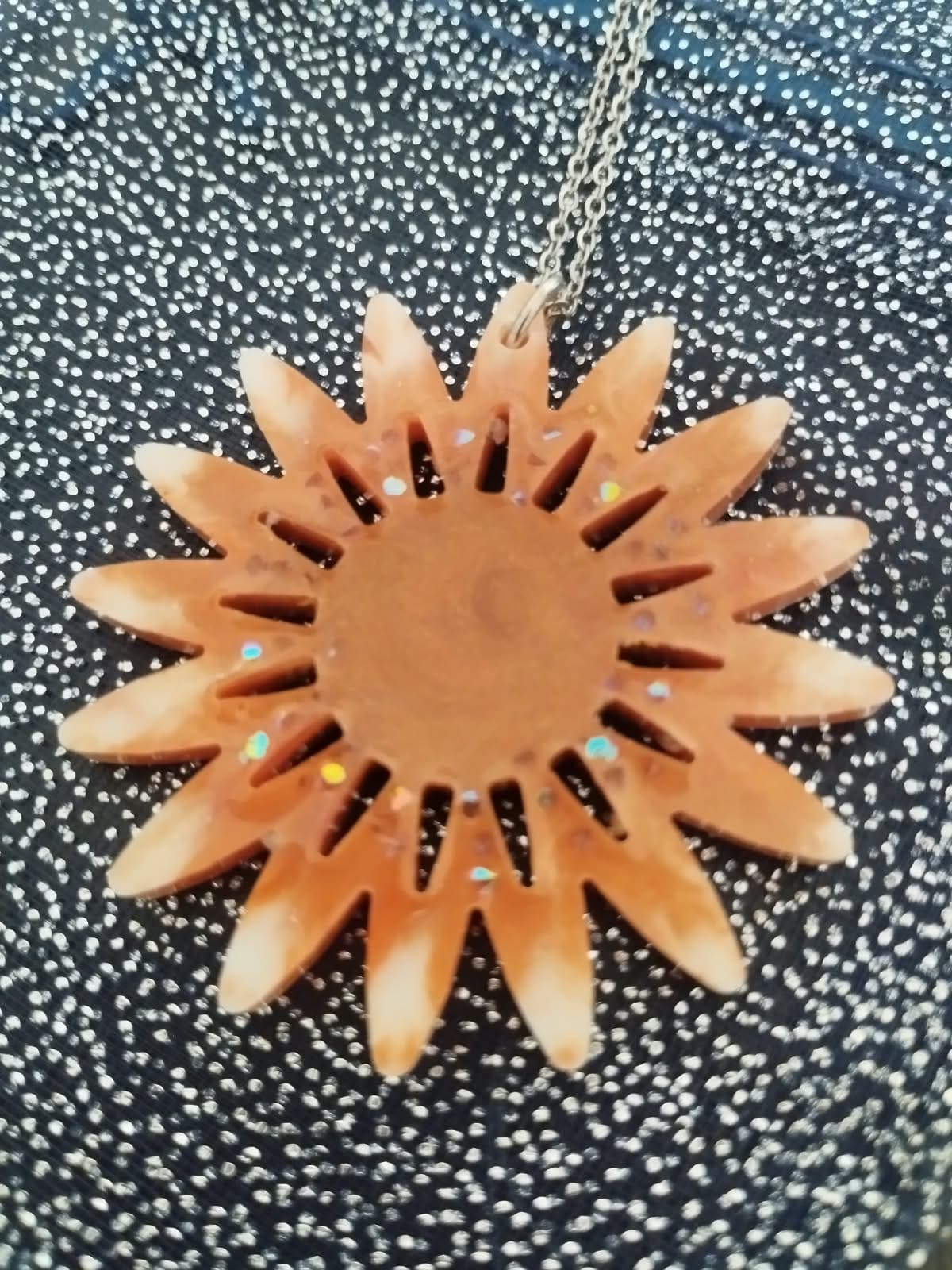 Pendentif Pendentif soleil orange