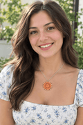 Pendentif Pendentif soleil orange