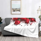 plaid roses rouge