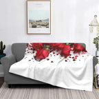 plaid roses rouge