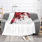 plaid roses rouge