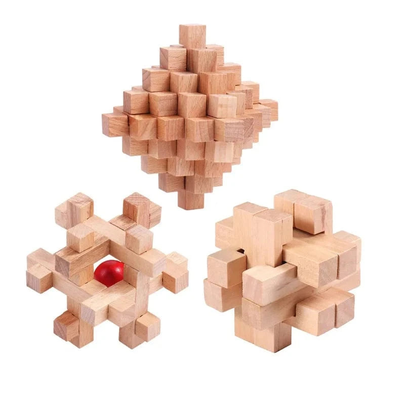 Q290TY012M casse tete en bois ( 3 pieces)