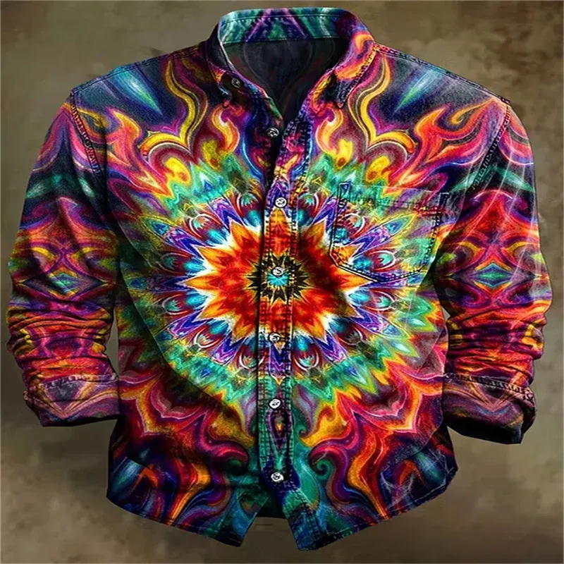 QJ584 / XS chemise mandala 3D