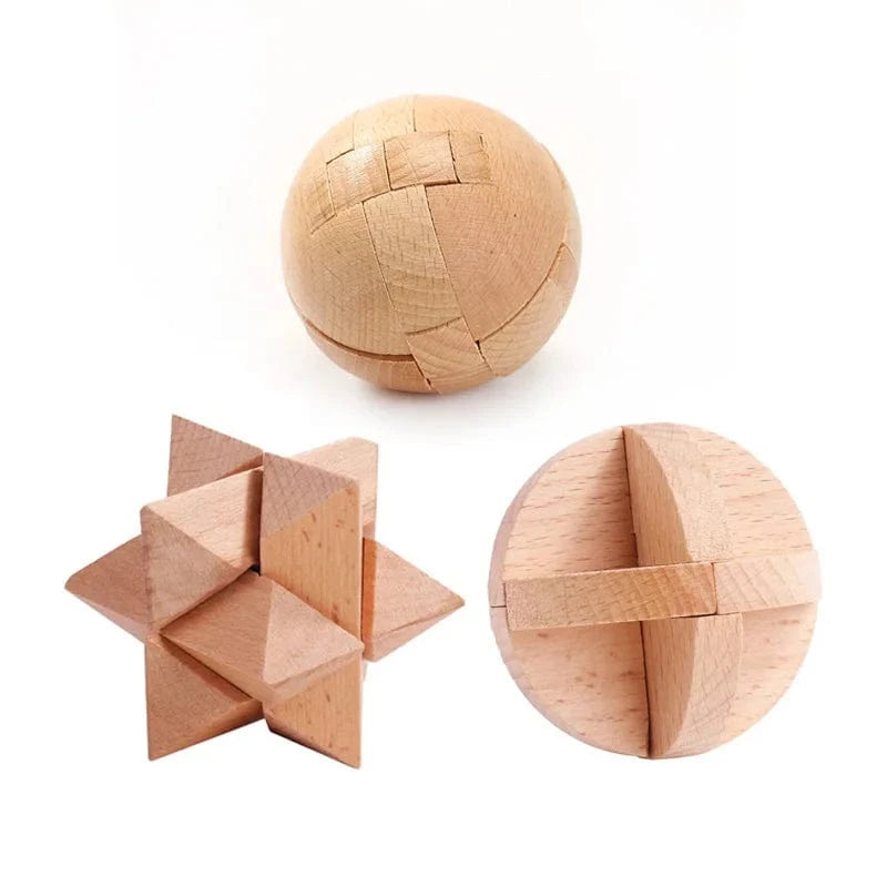 R230BE012W casse tete en bois ( 3 pieces)