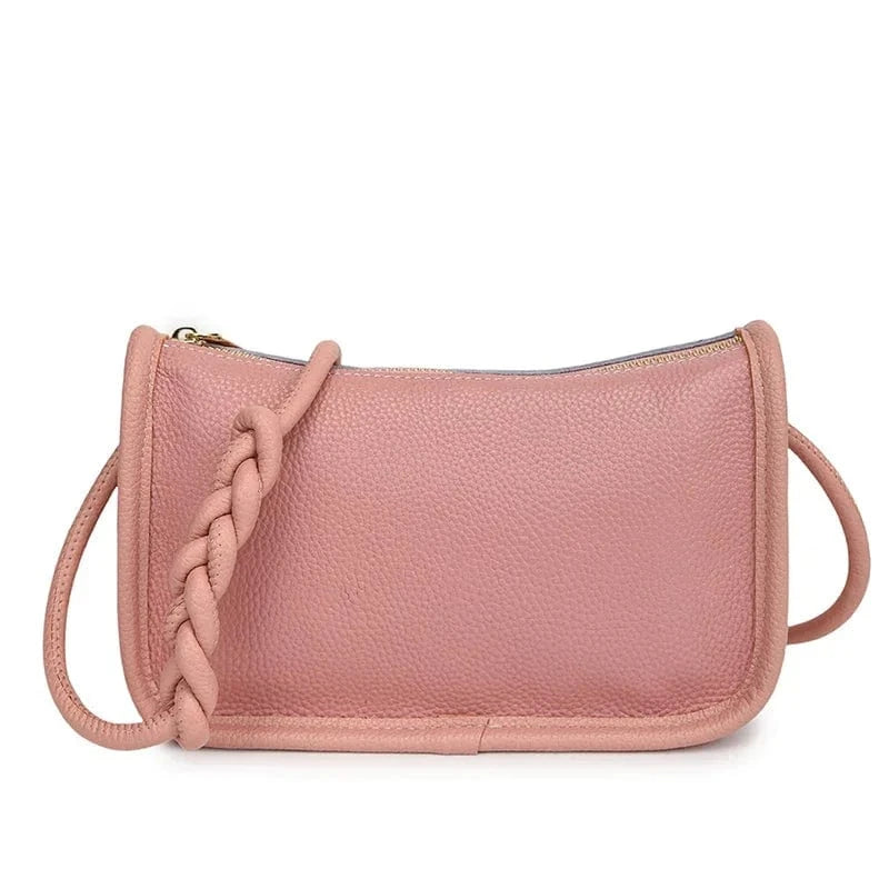 rose / 22CM 9CM 14CM sac cuir véritable