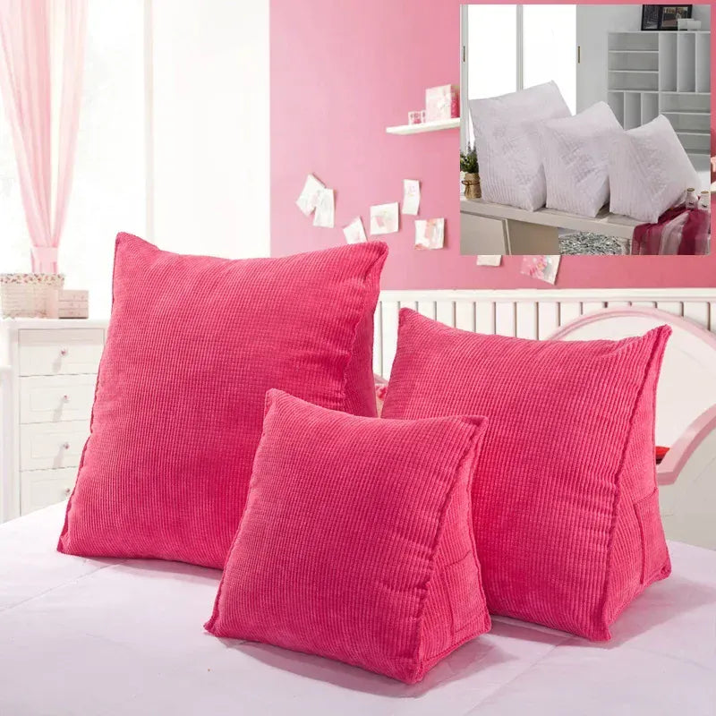 Rose red / 40x36x20cm Coussin de Lecture Ergonomique