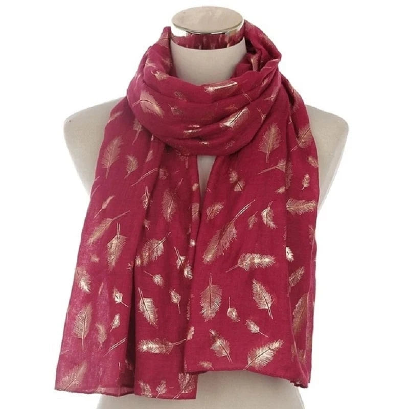 Rose Red Gold Long foulard