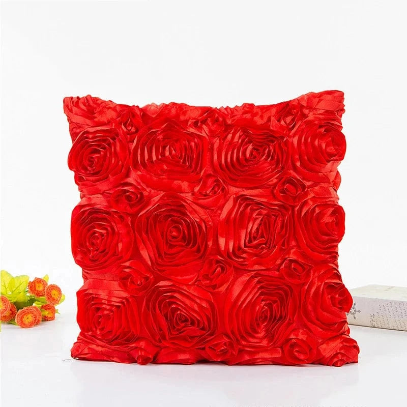 rouge / 40x40cm housse de coussin décorative