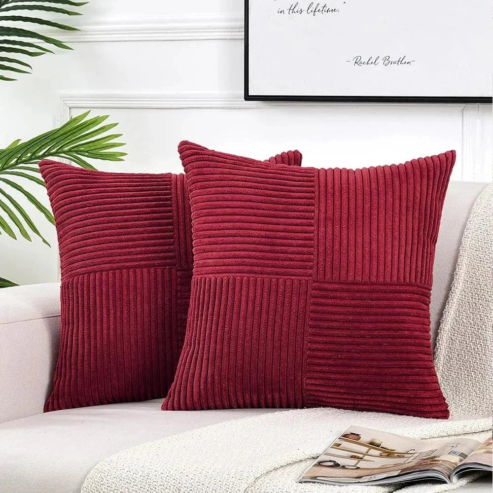 rouge / 450mm*450mm housse de coussin velours ( 2 pièces)
