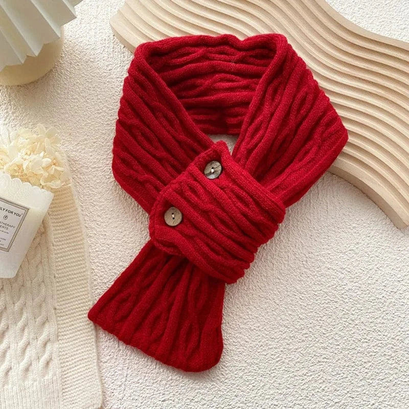 rouge / 74x12cm cache cou croisé