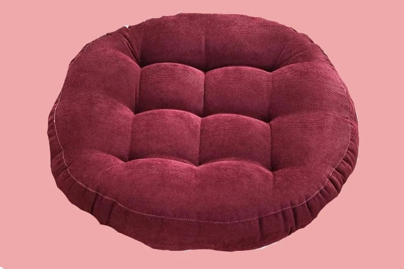 rouge / Round 55cm coussin de sol rond