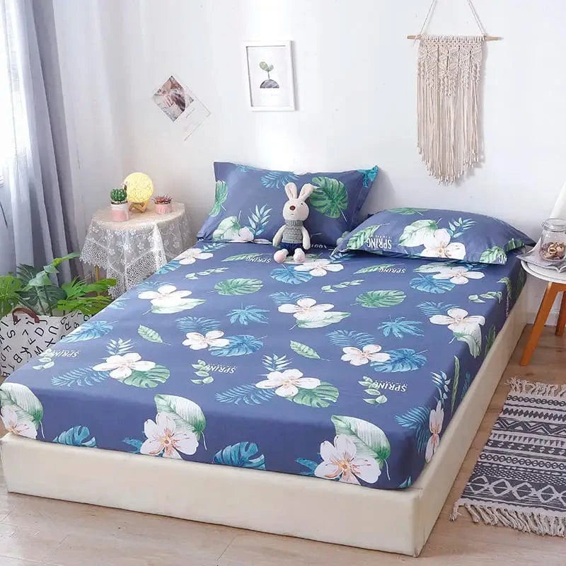 Style16 / 200x220x25cm drap housse avec 2 taies d'oreiller