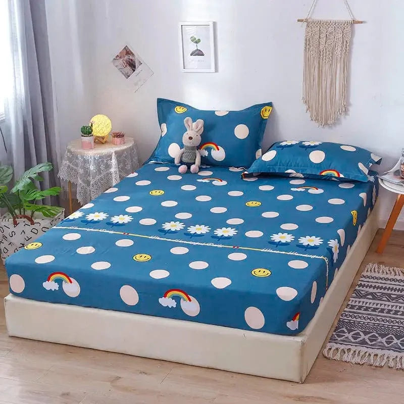 Style24 / 200x220x25cm drap housse avec 2 taies d'oreiller