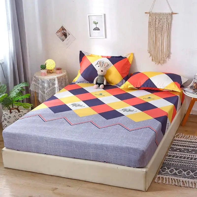 Style5 / 180x200x25cm drap housse avec 2 taies d'oreiller