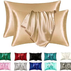 taie d'oreiller satin 2 pièces