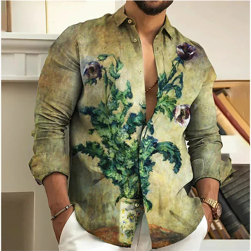 WSX0178YM / 5XL T-Shirt Floral Vintage