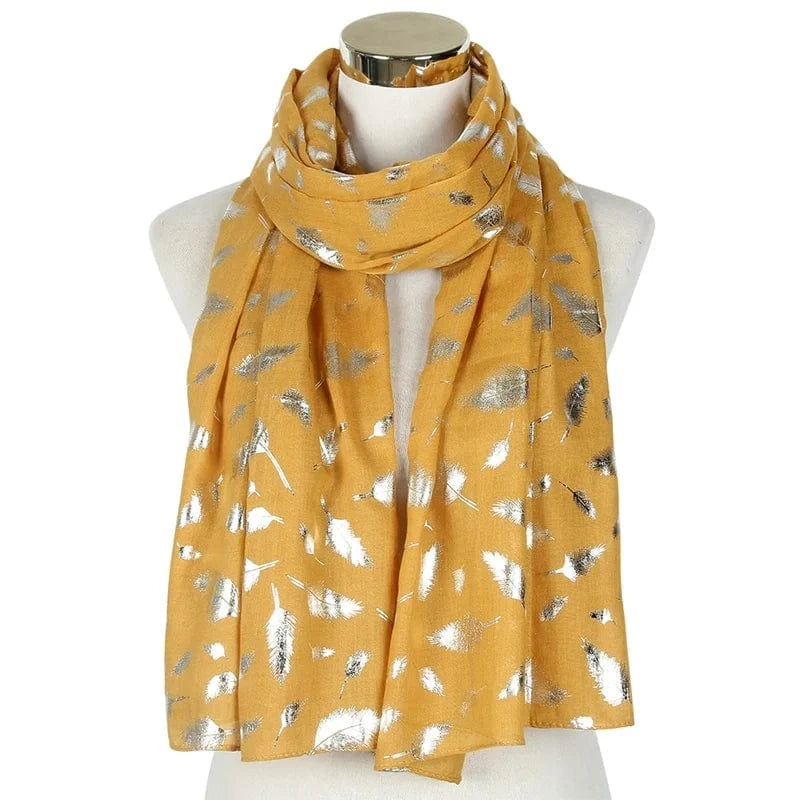yellow long foulard