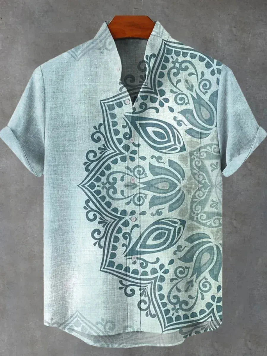YM-0340 / 5XL Chemise d'Été en Lin